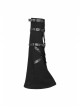 Punk Girls Knitted Fabric Stitching Weaved Flame Printing Fabric Bat Asymmetrical Design Flared Leg Sleeve
