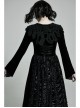Punk Flocking Webbing Tie Rope Design Hollow Out Weaved Shawl