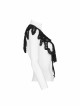 Punk Flocking Webbing Tie Rope Design Hollow Out Weaved Shawl
