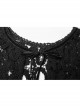 Punk Flocking Webbing Tie Rope Design Hollow Out Weaved Shawl