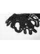 Punk Flocking Webbing Tie Rope Design Hollow Out Weaved Shawl
