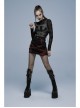 Punk Dark-Grain Woven Design Adjustable Belt Hollow-Out Vest