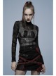 Punk Dark-Grain Woven Design Adjustable Belt Hollow-Out Vest