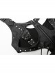 Punk Dark-Grain Woven Design Adjustable Belt Hollow-Out Vest