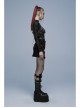 Punk Dark-Grain Woven Design Adjustable Belt Hollow-Out Vest