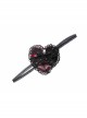 Gothic Velvet Fabric Metal Skull Lace Decoration Heart Eye Mask