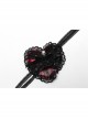Gothic Velvet Fabric Metal Skull Lace Decoration Heart Eye Mask