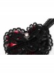 Gothic Velvet Fabric Metal Skull Lace Decoration Heart Eye Mask