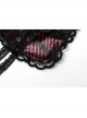 Gothic Velvet Fabric Metal Skull Lace Decoration Heart Eye Mask