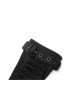 Black Gothic Spider Pattern Cut Design Removable Metal Grommets At The Cuffs Knitting Gloves