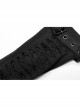 Black Gothic Spider Pattern Cut Design Removable Metal Grommets At The Cuffs Knitting Gloves