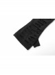 Black Gothic Spider Pattern Cut Design Removable Metal Grommets At The Cuffs Knitting Gloves