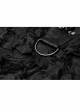 Punk Knitted Hole Design Metal Studs Threading Decoration Black Vest