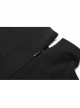 Gothic Stretch Knitted Fabric Spliced Geometric Mesh Design Long Sleeve T-Shirt