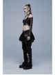 Gothic Stretch Knitted Mesh Off-Shoulder Design Sexy Crop Top