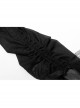 Gothic Elasticity Cotton Neckline Hollow Buttonhole Strap Design Cut-Out Slash Neck T-Shirt