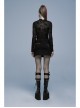 Gothic Elastic Flocking Mesh Rhombus Mesh Stitching Spider Web Printing Perspective T-Shirt