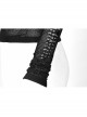 Gothic Elastic Flocking Mesh Rhombus Mesh Stitching Spider Web Printing Perspective T-Shirt
