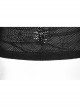 Gothic Elastic Flocking Mesh Rhombus Mesh Stitching Spider Web Printing Perspective T-Shirt