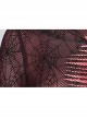 Gothic Elastic Flocking Mesh Rhombus Mesh Stitching Spider Web Printing Perspective T-Shirt