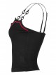 Gothic Knitted Fabric Bat Embroidery Print Decoration Camisoles