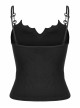 Gothic Knitted Fabric Bat Embroidery Print Decoration Camisoles