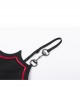 Gothic Knitted Fabric Bat Embroidery Print Decoration Camisoles