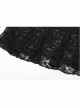 Black Gothic Stretch Perspective Off-Shoulder Design Lace Blouse