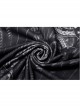 Gothic Perspective Elasticity Skeleton Print Cross Tie Rope Design Mesh T-Shirt