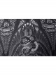 Gothic Perspective Elasticity Skeleton Print Cross Tie Rope Design Mesh T-Shirt