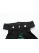 Daily Stretch Knitted Fabric Hollowed Out Spider Print Adjustable Halter Vest