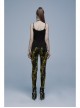 Gothic Knitting Stretch Knit Metal Skull Decoration Daily Sexy Adjustable Shoulder Strap Camisoles