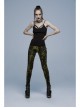 Gothic Knitting Stretch Knit Metal Skull Decoration Daily Sexy Adjustable Shoulder Strap Camisoles