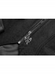 Punk Irregular Texture Dermatoglyphic Small Stand-Up Collar Asymmetric Design Metal Decorative Drawstring Straps Long Jacket