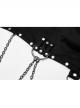 Punk Knitted Fabric Woven Metal Rivet Chain Decoration Short Coat