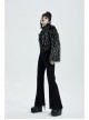 Gothic Two-Color Artificial Fur Plush Metal Zipper Loose Short Coat