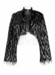 Gothic Two-Color Artificial Fur Plush Metal Zipper Loose Short Coat