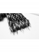 Gothic Two-Color Artificial Fur Plush Metal Zipper Loose Short Coat