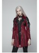 Red Gothic Special Hot Rubber Sleeved Metal Buckle Decoration Windbreaker
