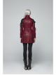 Red Gothic Special Hot Rubber Sleeved Metal Buckle Decoration Windbreaker
