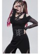 Punk Black Pu Material Three Rows Metal Snap-Button Waist Buckles