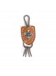 Punk Metal Heart-Shaped Design Skull Decoration Unisex Brown Keychain