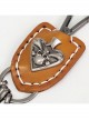 Punk Metal Heart-Shaped Design Skull Decoration Unisex Brown Keychain