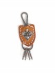 Punk Metal Heart-Shaped Design Skull Decoration Unisex Brown Keychain