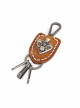 Punk Metal Heart-Shaped Design Skull Decoration Unisex Brown Keychain