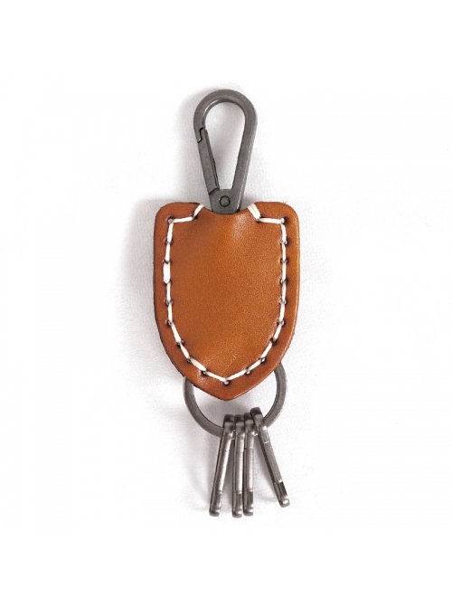 Punk Metal Heart-Shaped Design Skull Decoration Unisex Brown Keychain