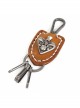 Punk Metal Heart-Shaped Design Skull Decoration Unisex Brown Keychain