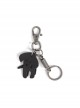 Punk Unisex Black Cortex Dog Shape Design Metal Buckle Keychain
