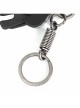 Punk Unisex Black Cortex Dog Shape Design Metal Buckle Keychain