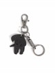 Punk Unisex Black Cortex Dog Shape Design Metal Buckle Keychain